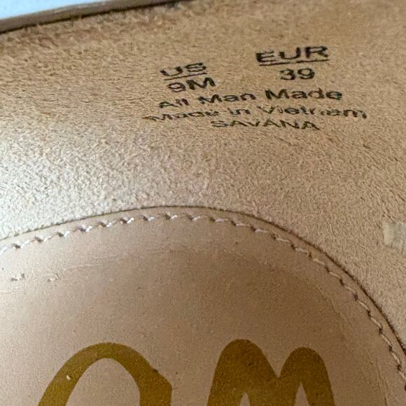 Sam Edelman Savana Flats Nude Patent Gold Studded Women's 9M - Picture 8 of 13